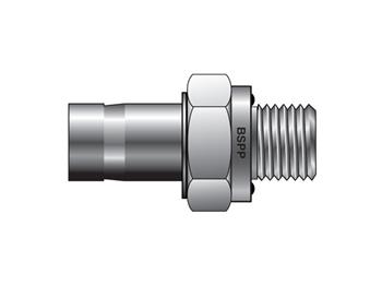 M12MA1/4R-S A-LOK Metric Tube BSPP Tube End Male Adapter - M MA R